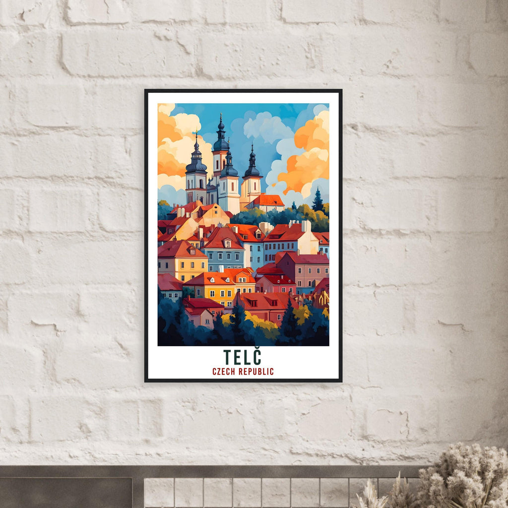 Telč Travel Print Czechia Home Decor Telč Wall Art Gift Wall Hanging Art Lover Telč Czech Republic Artwork Travel Poster Travel Artwork