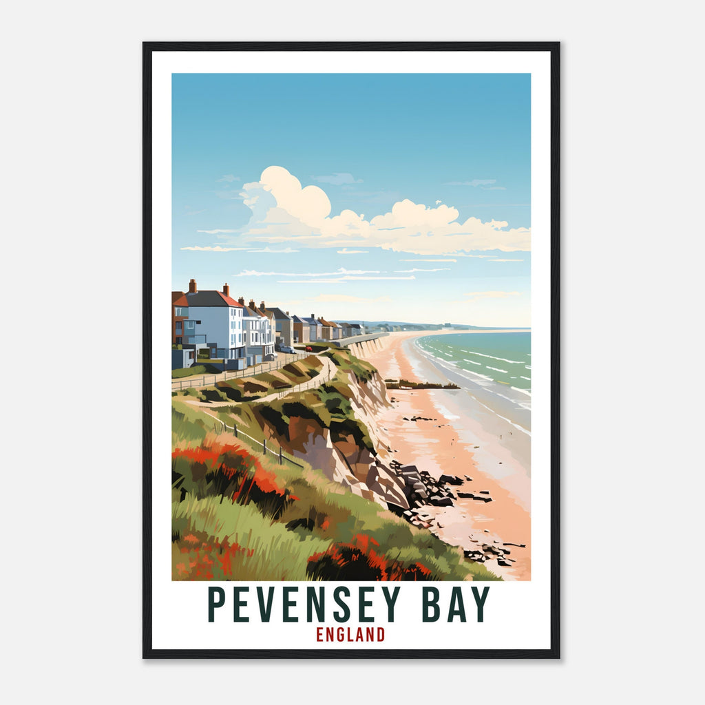 Pevensey Bay Travel Print Wall Art Wall Hanging Home Living Décor Pevensey Bay Gift Art Lovers UK Artwork Gift Print England Travel Poster