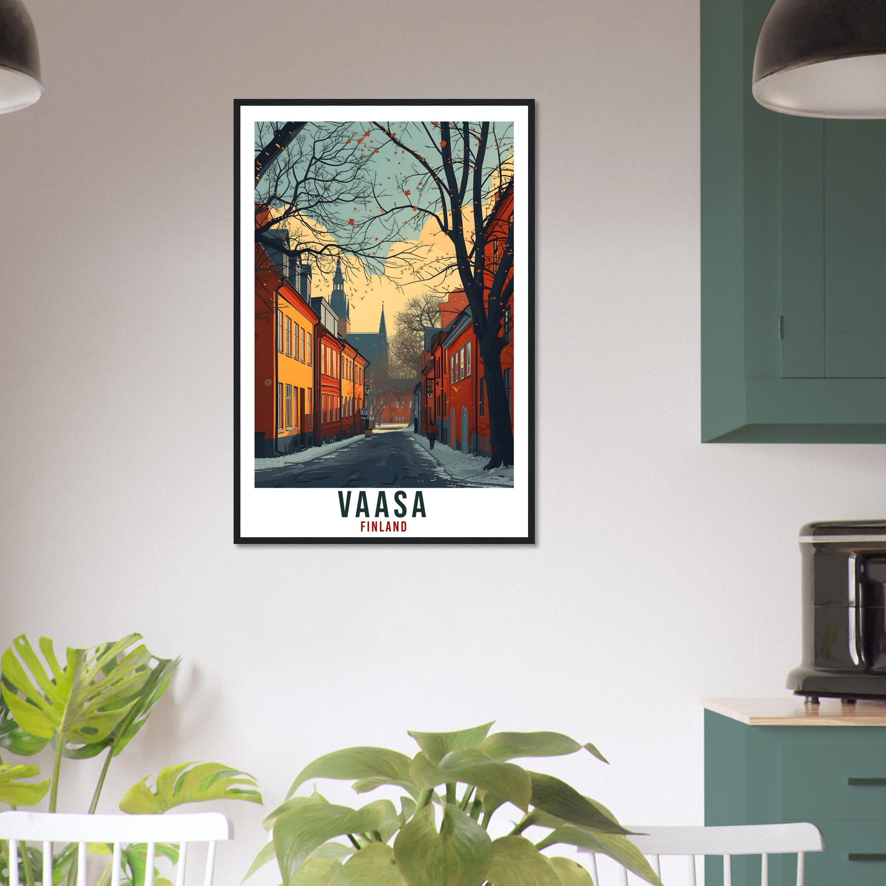 Vaasa Finland Travel Print Wall Art Vaasa Wall Hanging Home Décor Vaasa Gift Art Lovers Finland Artwork Gift Print Vaasa Landmark Poster