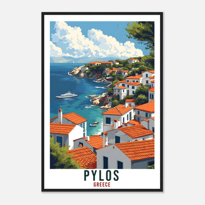 Pylos Travel Print Greece Home Decoration Pylos Greek City Wall Art Gift Wall Hanging Art Lover Greece Artwork Pylos Gift Travel Poster