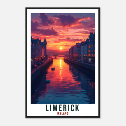 Limerick Travel Print Ireland Home Decoration Limerick  Wall Art Gift Wall Hanging Art Lover Irish Artwork Ireland Limerick  Travel Poster