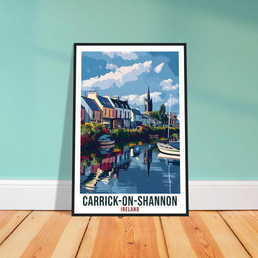 Carrick-On-Shannon Travel Print Ireland Wall Art Wall Hanging Home Décor Gift Art Lovers Irish Leitrim Artwork Gift Ireland Travel Poster