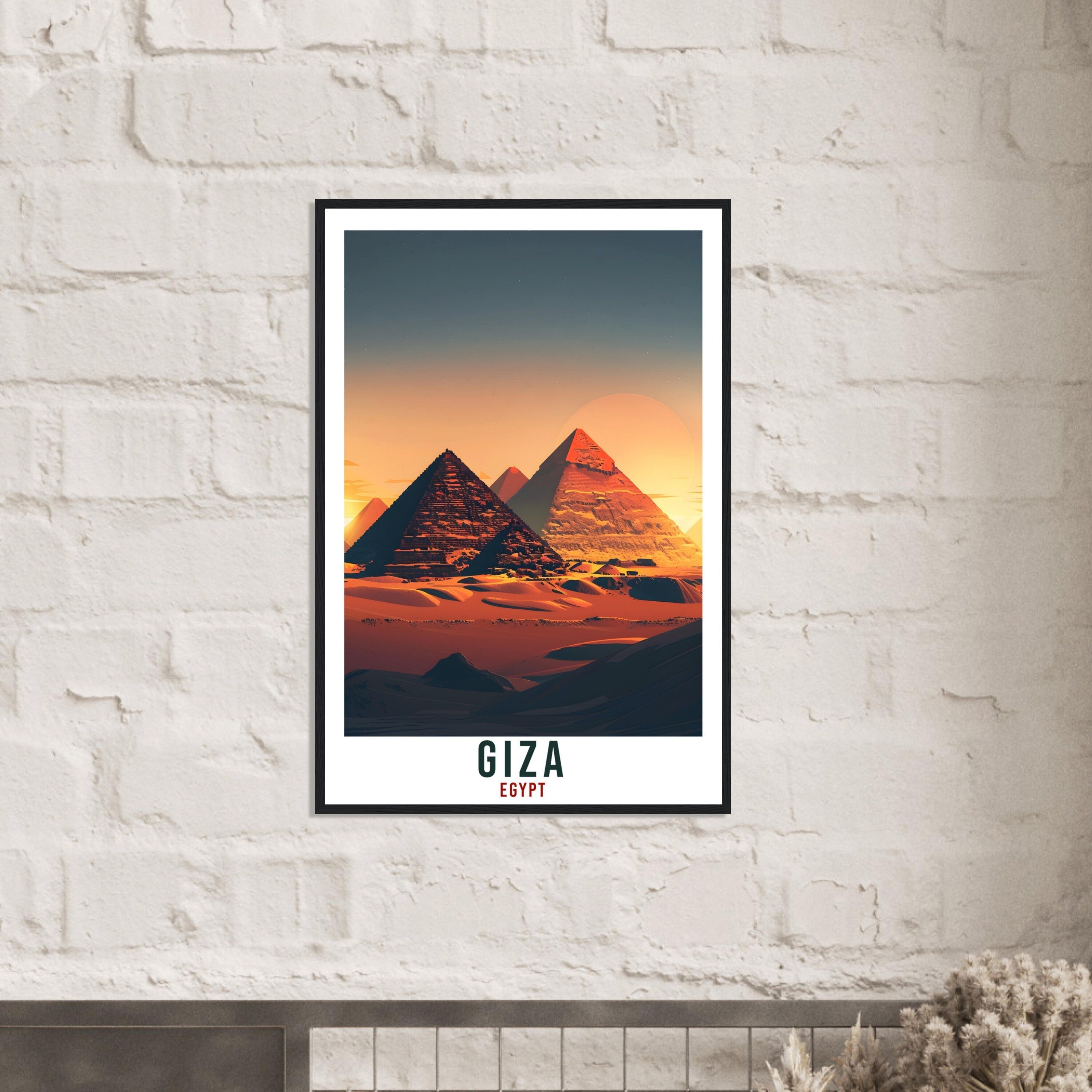 Giza Egypt Travel Print Giza Pyramids Wall Art Wall Hanging Home Décor Giza Gift Art Lovers Egypt Artwork Gift Print African Landmark Poster