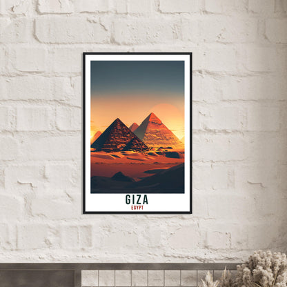 Giza Egypt Travel Print Giza Pyramids Wall Art Wall Hanging Home Décor Giza Gift Art Lovers Egypt Artwork Gift Print African Landmark Poster