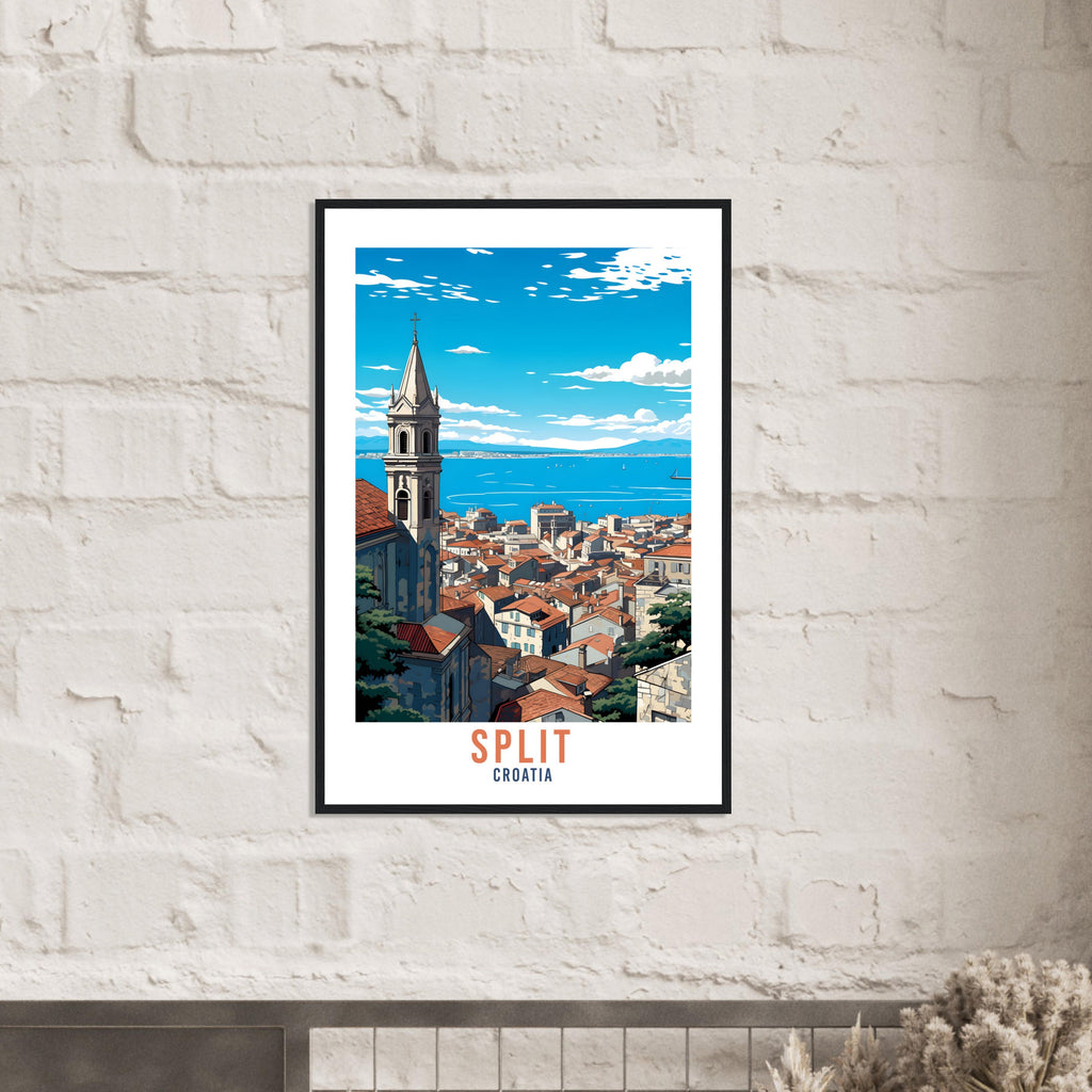 Split Travel Print Gift Split Croatia Travel Poster Split Wall Art Cityscape Split Illustration Home Decor Art Lovers Croatian Wall Hanging