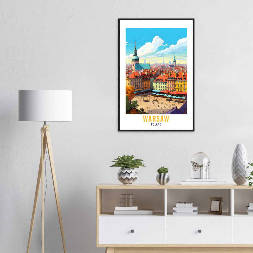 Warsaw Travel Print Wall Art Warsaw Wall Hanging Poland Gift Warsaw Holiday Print Art Print Warsaw Travel Gift Travel Poster Warsaw City Art
