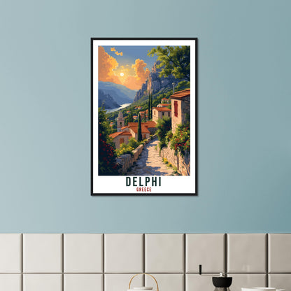 Delphi Travel Print Greece Home Decoration Delphi Greek Gift Wall Art Gift Wall Hanging Art Lover Greece Artwork Delphi Travel Poster