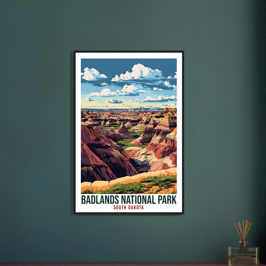 Badlands National Park South Dakota USA Travel Print Wall Art Wall Hanging Home Décor Badlands Gift Travel Art USA  Artwork Travel Poster