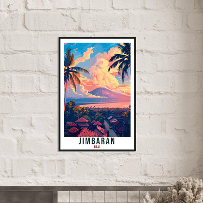 Jimbaran Bali Travel Print Bali Wall Art Wall Hanging Home Décor Jimbaran Gift Landmark Artwork Travel Art Indonesia Jimbaran Travel Poster