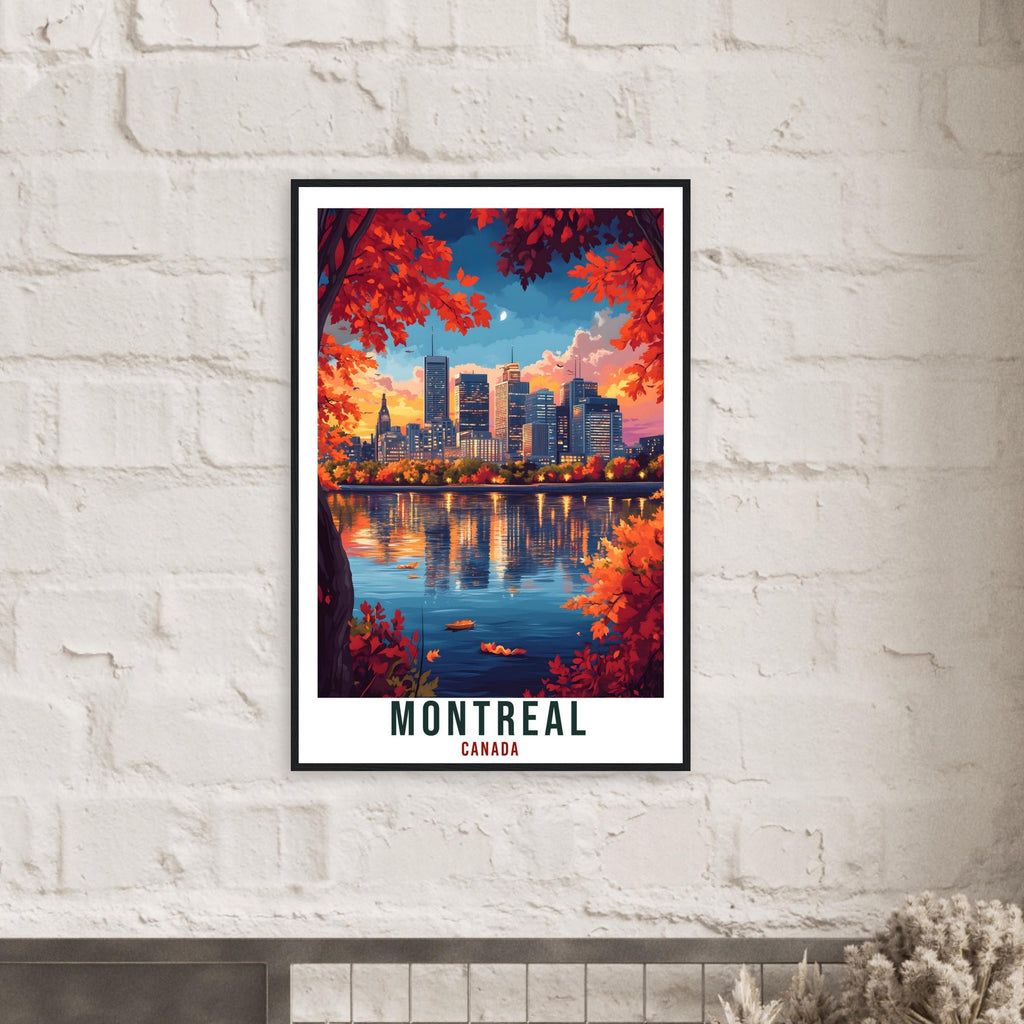 Montreal Travel Print Canada Home Decor Montreal Wall Art Gift Wall Hanging Art Lover Montreal Canadian Artwork Travel Poster Quebec Artwork