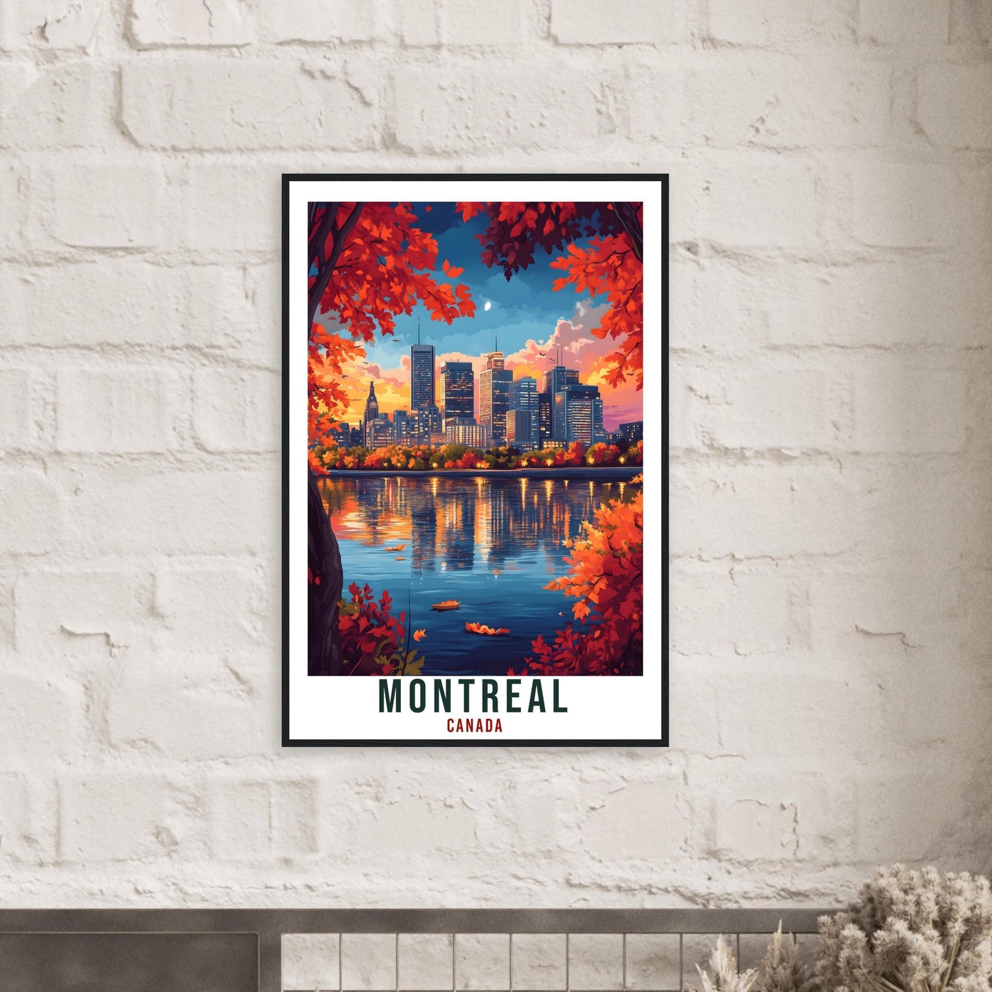 Montreal Travel Print Canada Home Decor Montreal Wall Art Gift Wall Hanging Art Lover Montreal Canadian Artwork Travel Poster Quebec Artwork