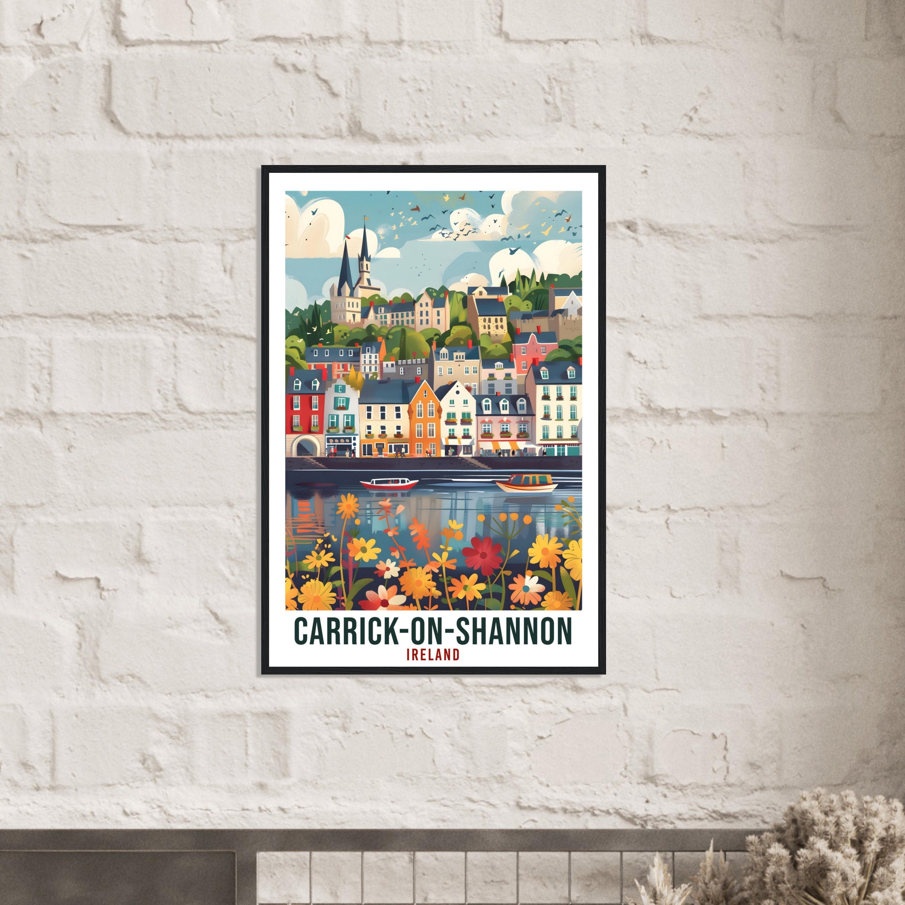 Carrick-On-Shannon Travel Print Ireland Wall Art Wall Hanging Home Living Décor Art Lovers Gift Irish Artwork Gift Ireland Travel Poster