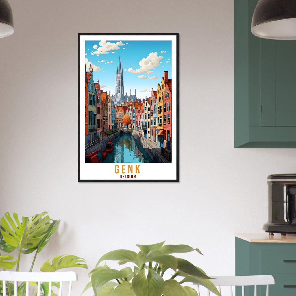 Genk Travel Poster Wall Art Genk Belgium Home Décor Artwork Wall Hanging Genk Art Gifts  Genk Travel Print Belgian Art Lovers Gift Genk