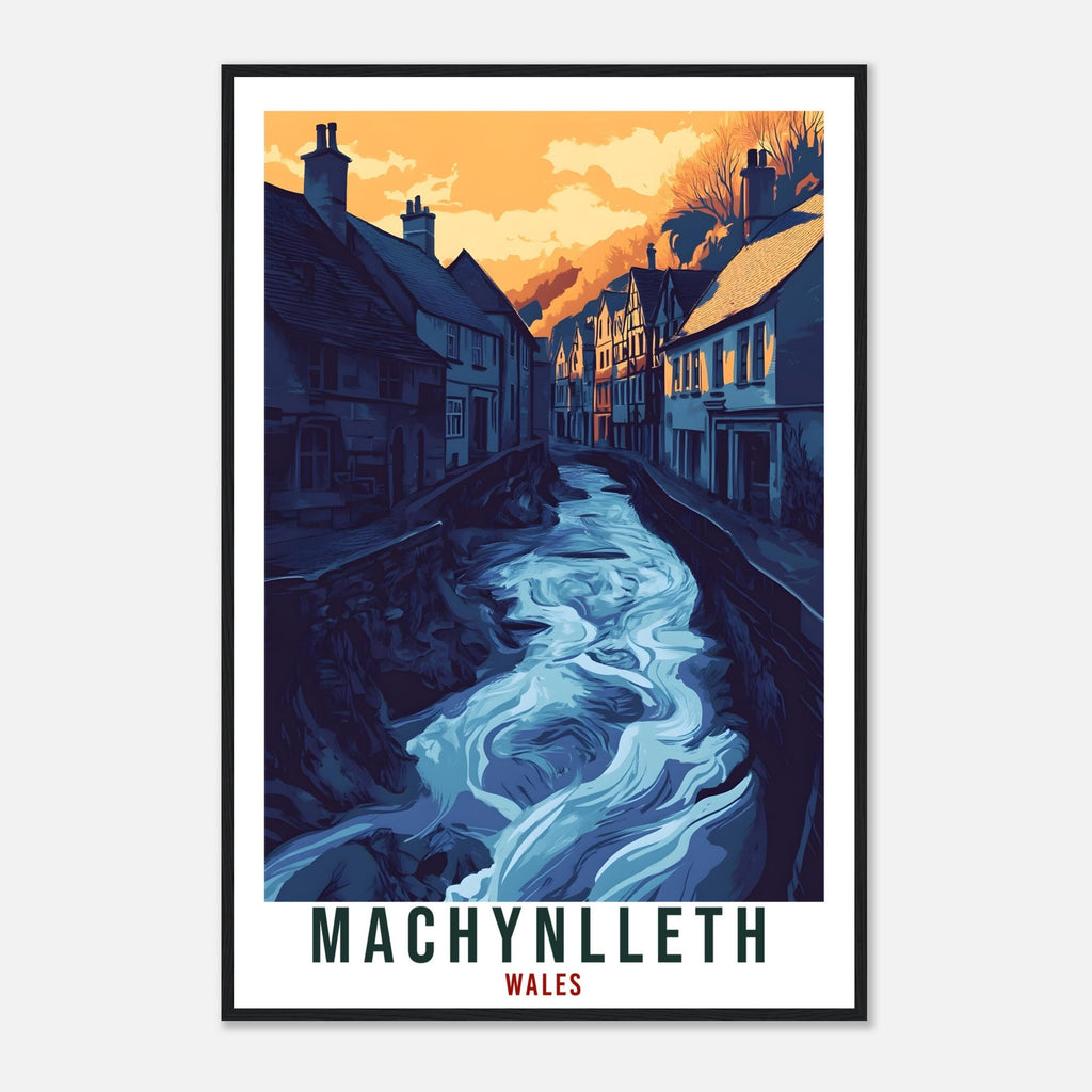 Machynlleth Travel Print Wales Home Decor Machynlleth Wall Art Wall Hanging Art Lover Wales Artwork Travel Poster Machynlleth Travel Art