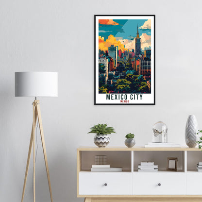 Mexico City Mexico Travel Print Mexico Wall Art Wall Hanging Home Décor Mexico City Gift Landmark Artwork Gift South America Travel Poster