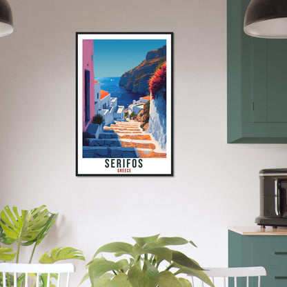 Serifos Travel Print Greece Home Decoration Serifos Greek Island Wall Art Gift Wall Hanging Art Lover Greece Artwork Serifos Travel Poster