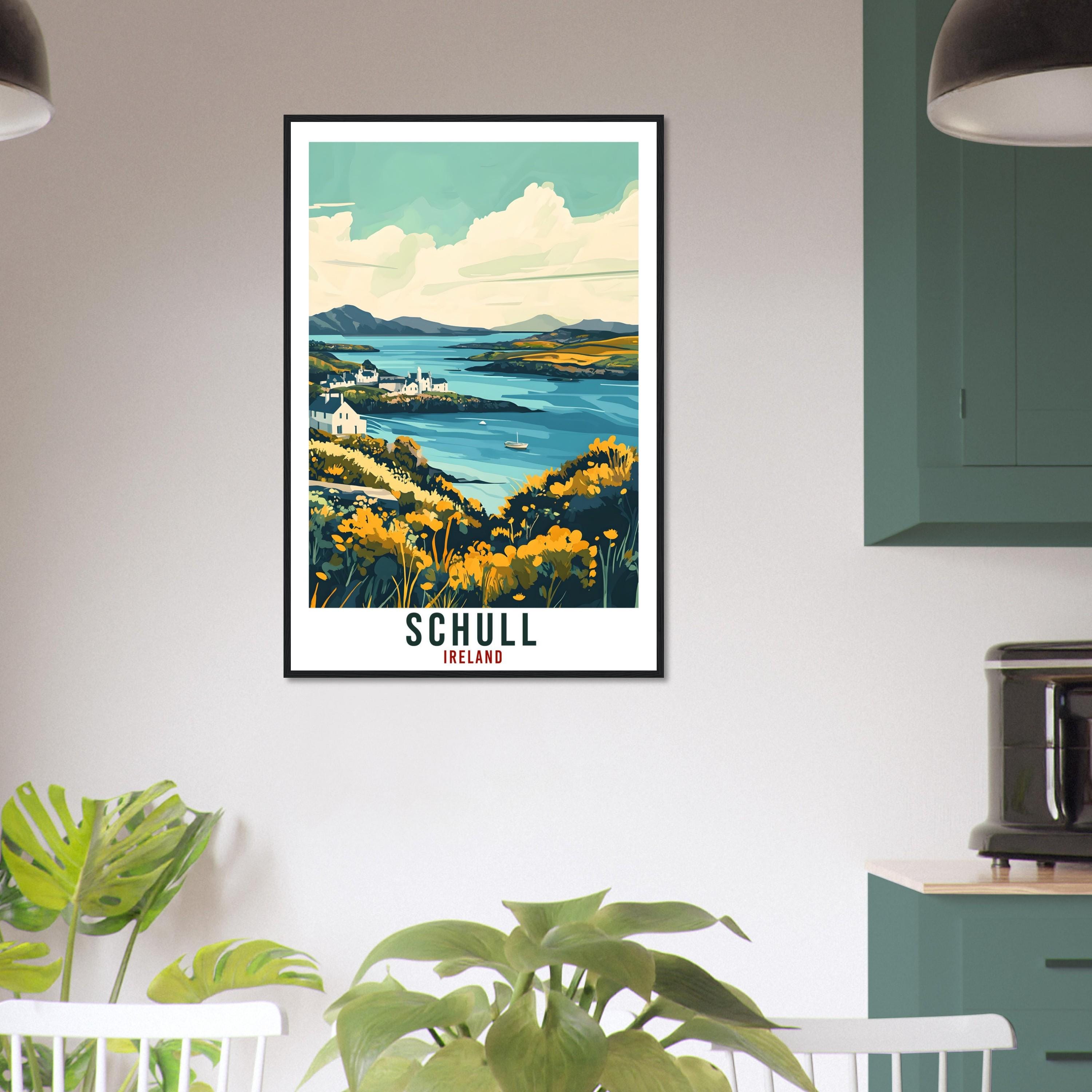 Schull Travel Print Ireland Home Decor Schull Wall Art Gift Wall Hanging Art Lover Schull Irish Artwork Travel Poster Ireland Travel Art