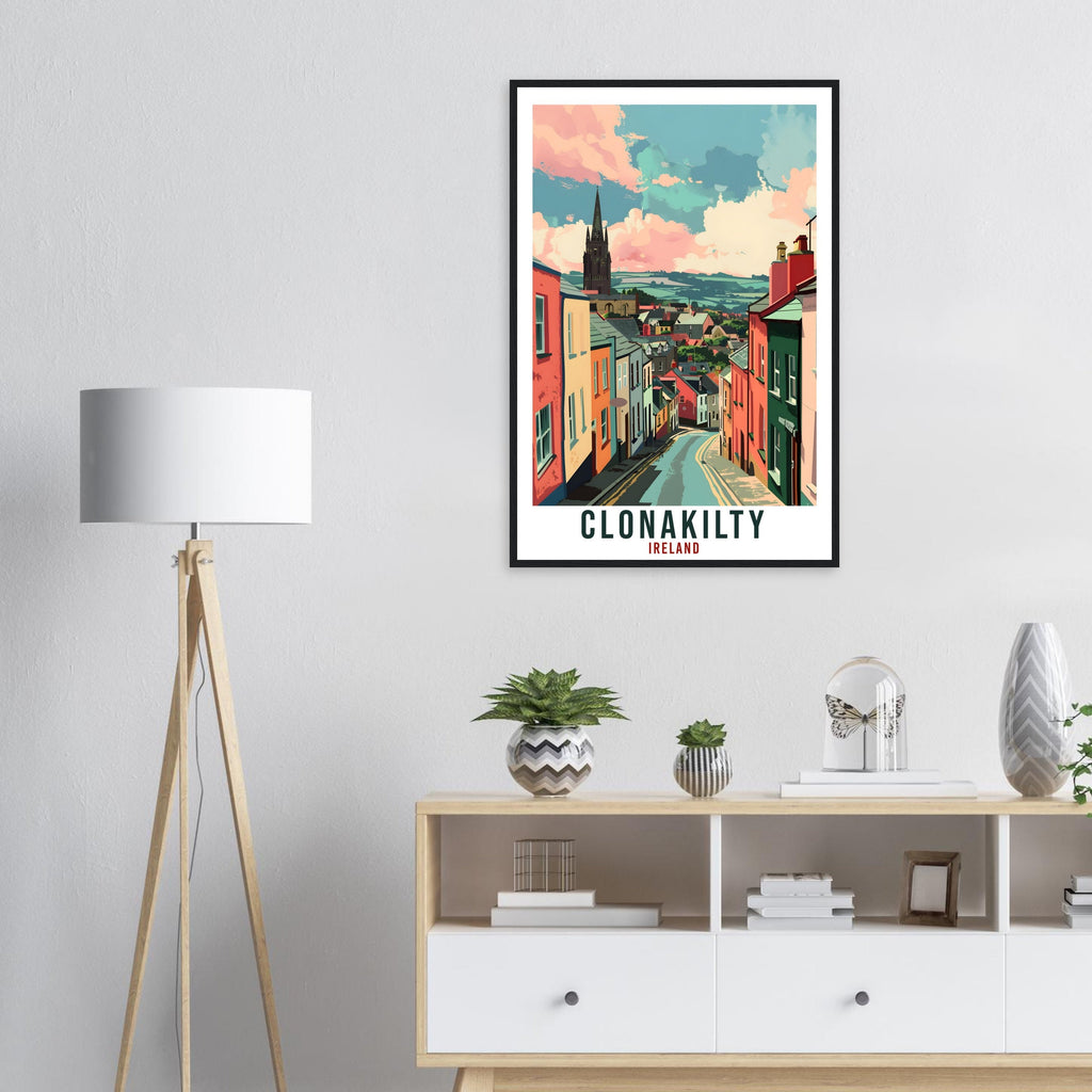 Clonakilty Travel Print Ireland Wall Art Wall Hanging Home Living Décor Clonakilty Gift Art Lovers Irish Artwork Gift Ireland Travel Poster