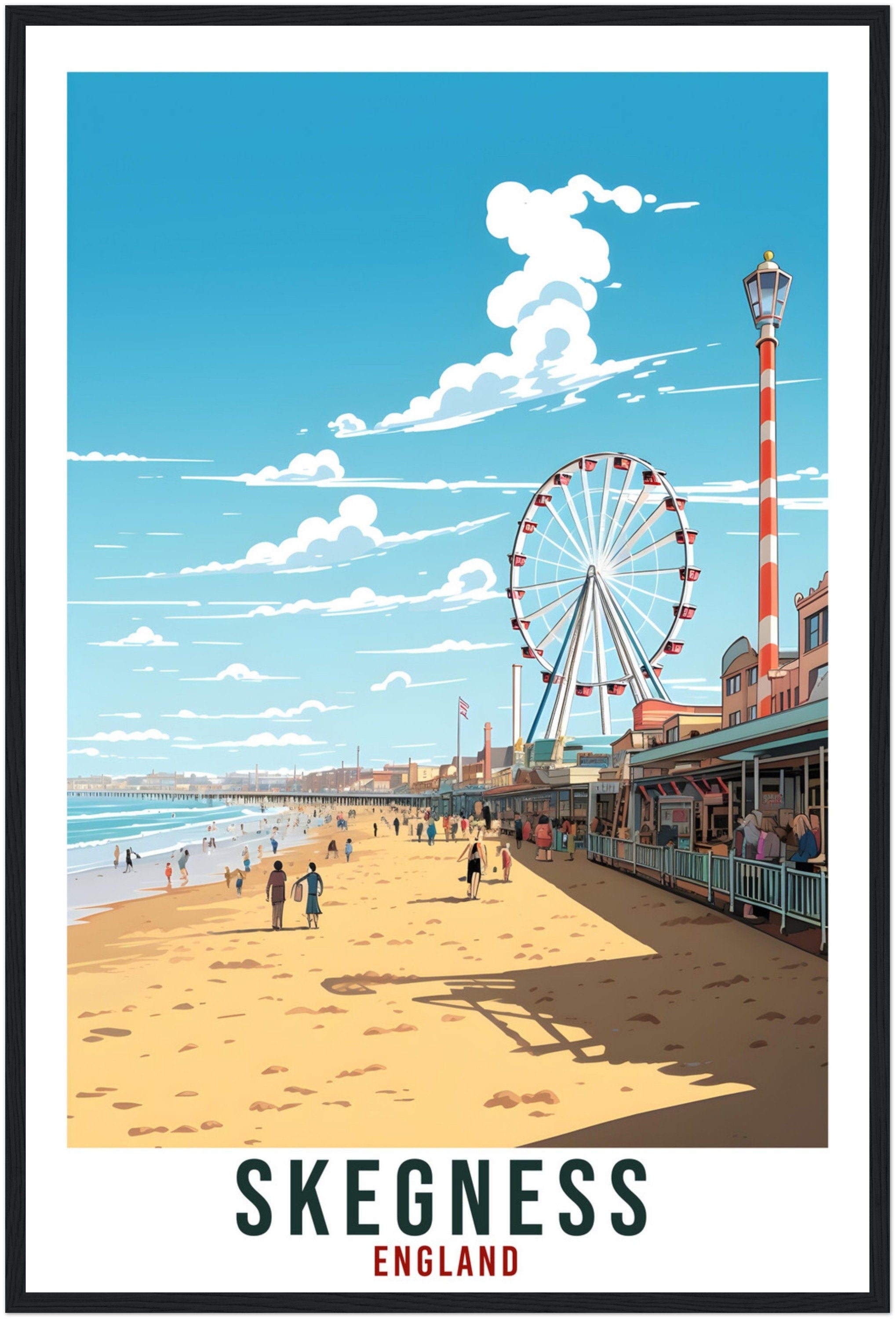 Skegness Travel Print Wall Art Wall Hanging Home Living Décor Skegness Gift Art Lovers Gift UK Artwork Gift Print England Travel Poster
