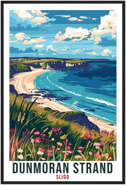 Dunmoran Strand Travel Print Ireland Wall Art Wall Hanging Décor Dunmoran Strand Sligo Art Lovers Irish Artwork Gift Ireland Travel Poster