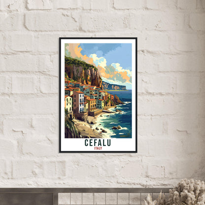 Cefalu Travel Print Italy Wall Sicily Art Wall Hanging Home Living Décor Cefalu Gift Art Lovers Gift Italy Artwork Italian Travel Poster