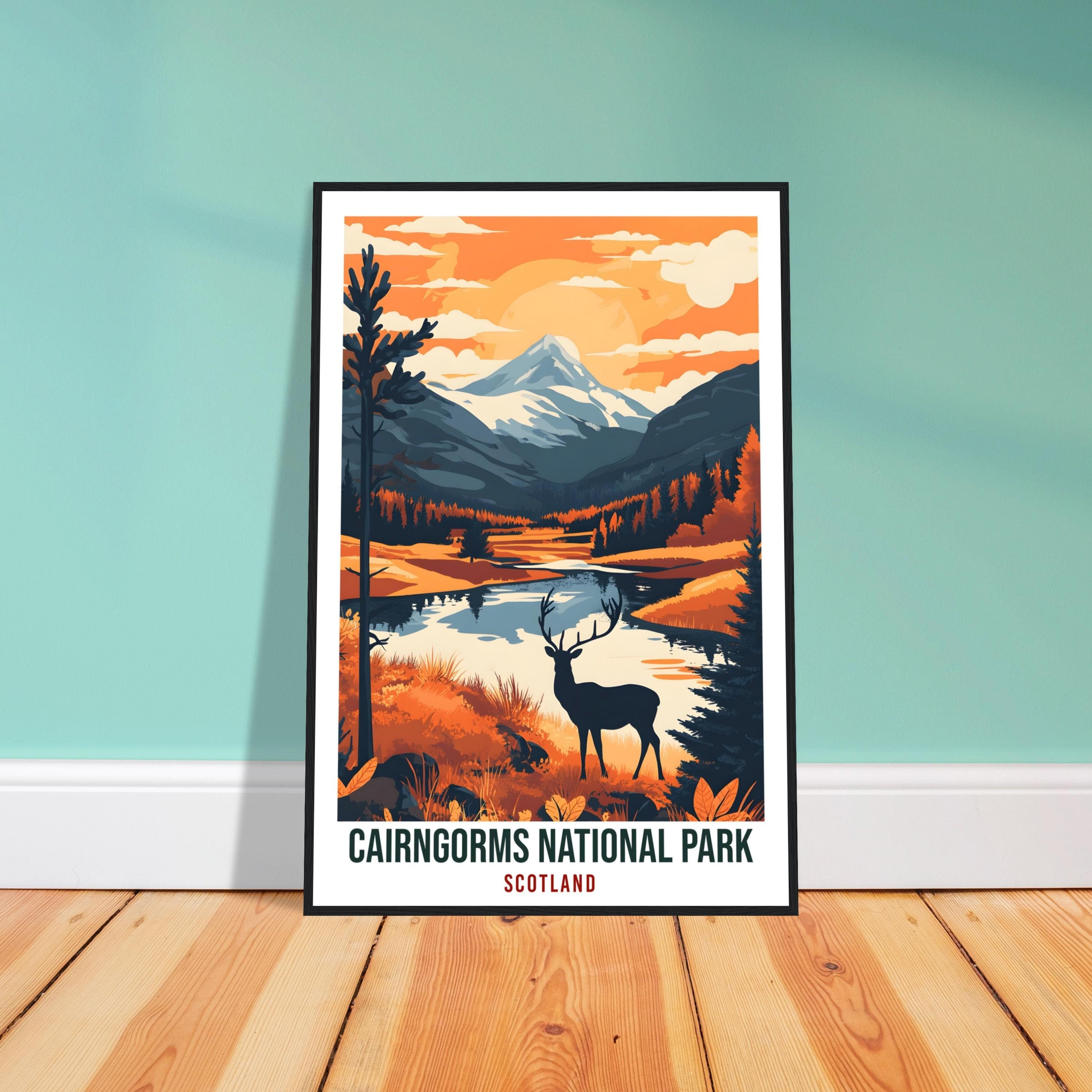 Cairngorms National Park Travel Print Scotland Decor Cairngorms Wall Art Wall Hanging Art Lover Scotland Artwork Travel Poster Cairngorms