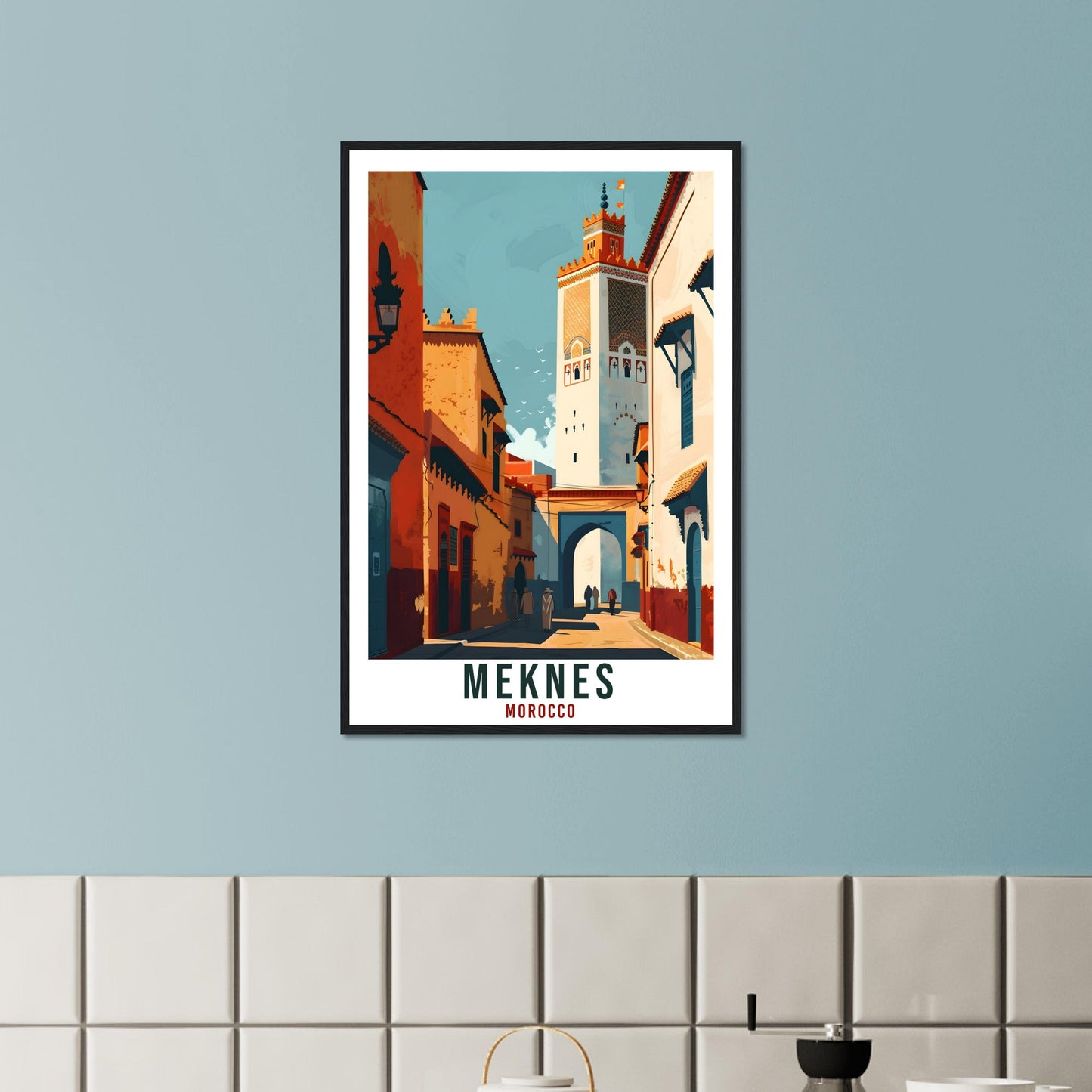 Meknes Morocco Travel Print Meknes Wall Art Wall Hanging Home Décor Meknes Gift Art Lovers Morocco Artwork Gift Print North African Poster