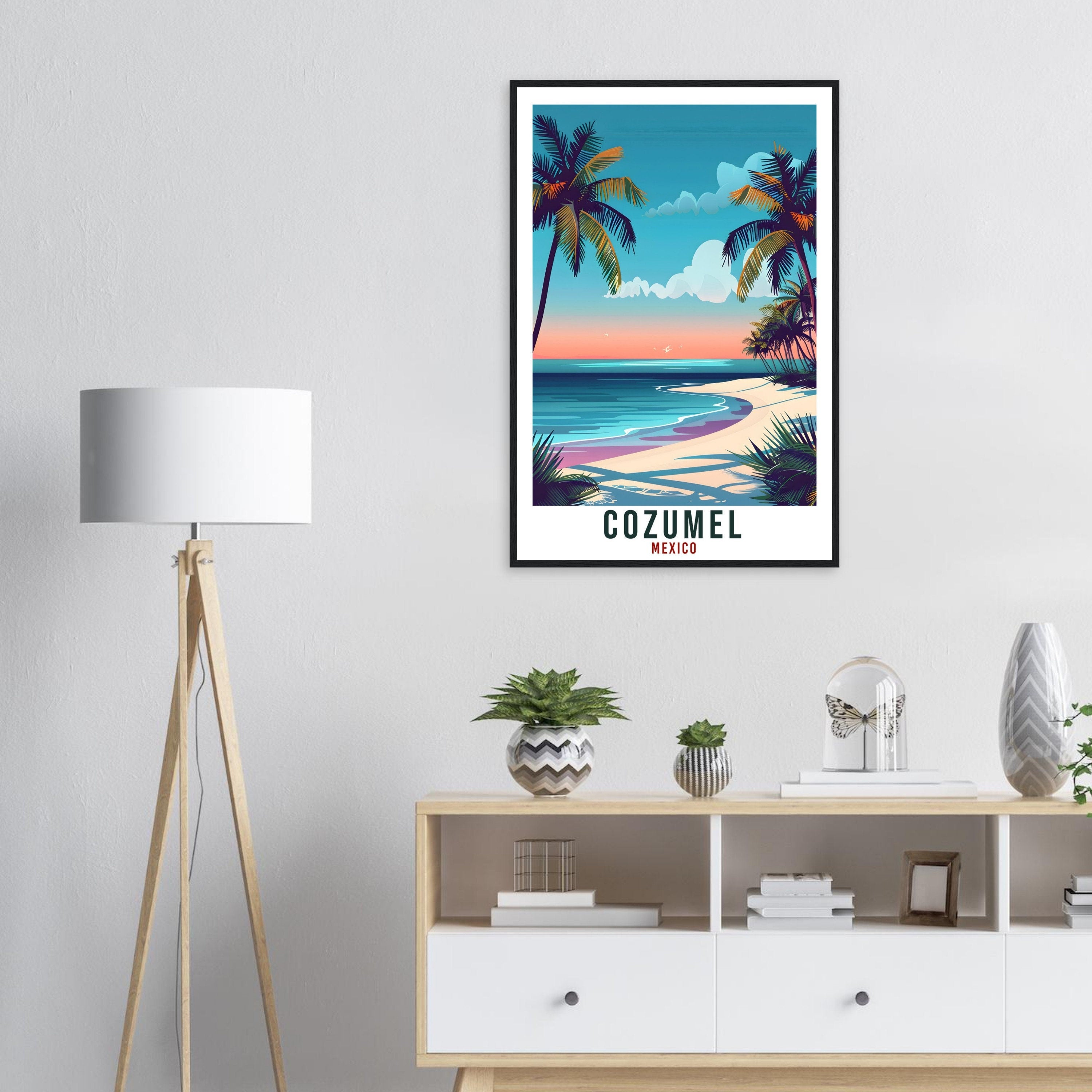 Cozumel Mexico Travel Print Mexico Wall Art Wall Hanging Home Décor Cozumel Gift Mexico Landmark Artwork Gift South America Travel Poster