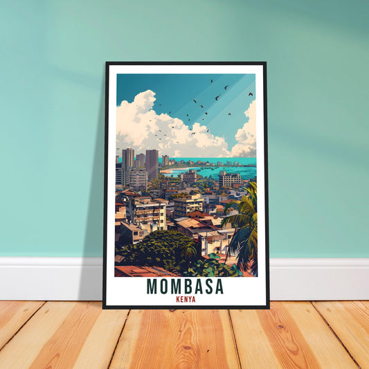 Mombasa Kenya Travel Print Mombasa Wall Art Wall Hanging Home Décor Mombasa Gift Art Lovers Kenya Artwork Gift Print African Landmark Poster