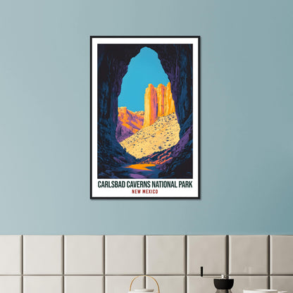 Carlsbad Caverns National Park New Mexico USA Travel Print Wall Art Wall Hanging Carlsbad Caverns Gift Travel Art USA Artwork Travel Poster