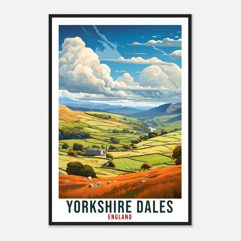 Yorkshire Dales Travel Print English Wall Art Home Decor Wall Hanging Travel Art Gift Yorkshire Dale Travel Poster England Landscape Artwork