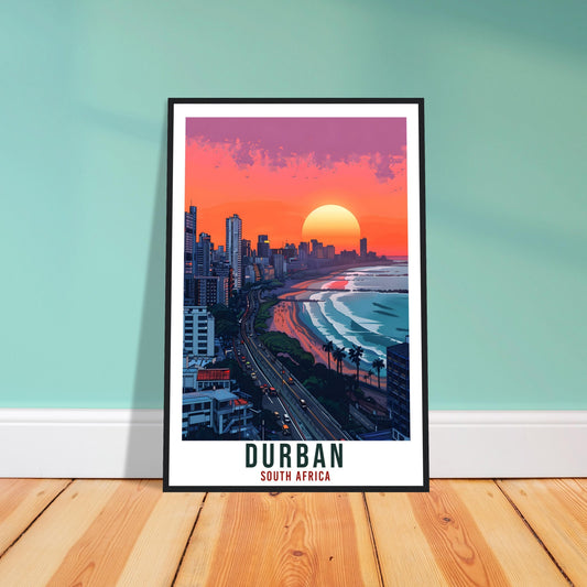 Durban South Africa Travel Print Wall Art Wall Hanging Home Décor Durban Gift Art Lovers Artwork Gift Print South African Landmark Poster