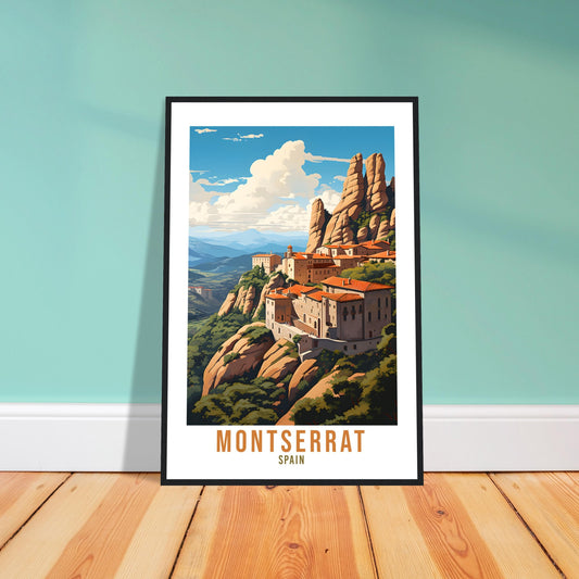 Montserrat Travel Poster Wall Art Montserrat Wall Hanging Home Décor Spain Gift Art Lovers Vintage Spain Art Montserrat Print Wall Art