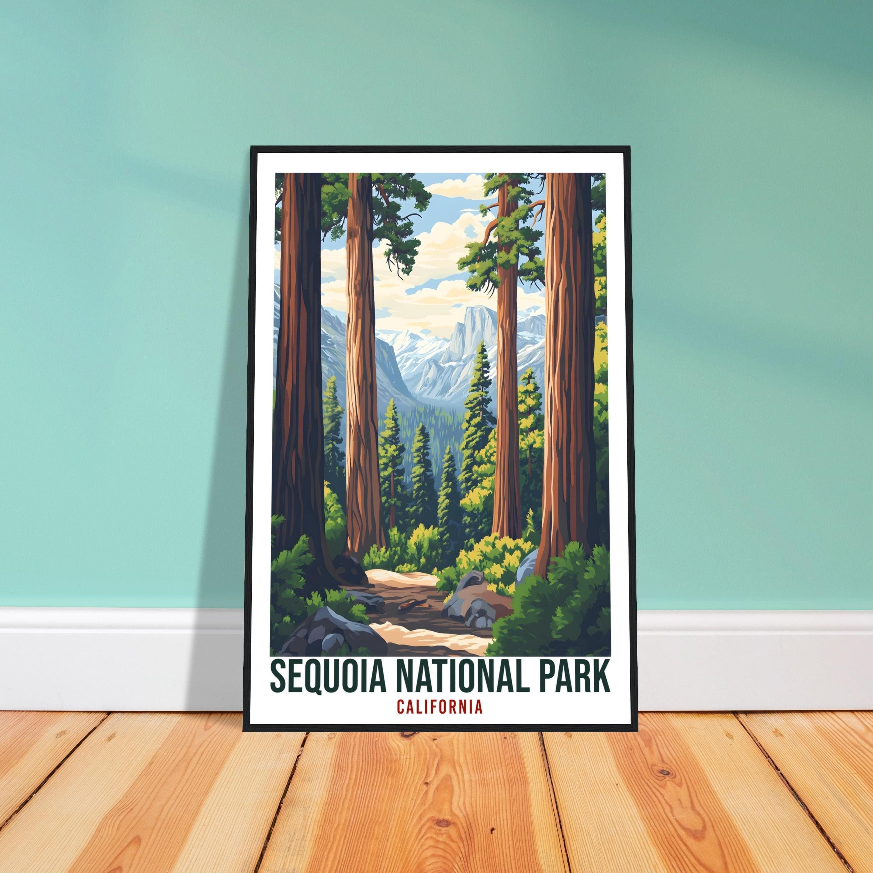 Sequoia National Park California USA Travel Print Wall Art Wall Hanging Home Décor Sequoia Park Gift Travel Art USA Artwork Travel Poster