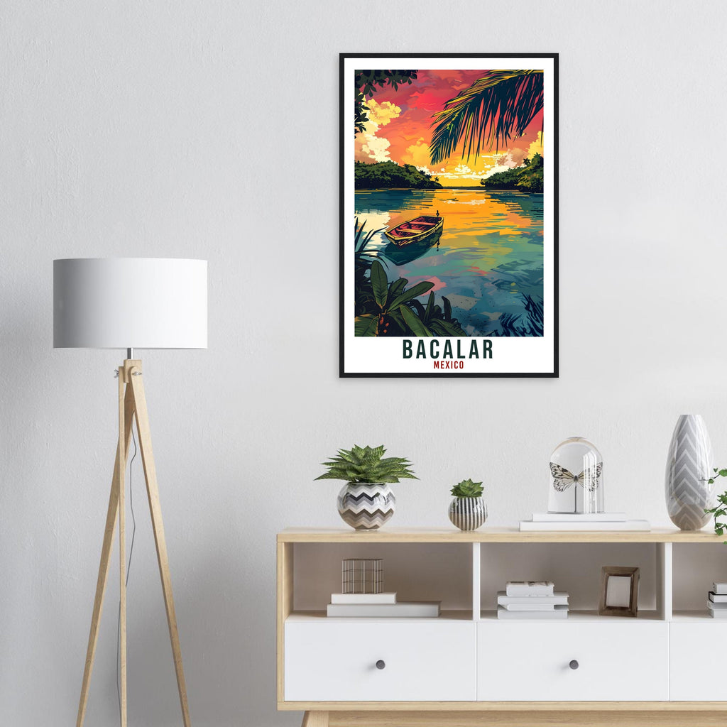 Bacalar Mexico Travel Print Mexico Wall Art Wall Hanging Home Décor Bacalar Gift Mexico Landmark Artwork Gift South America Travel Poster