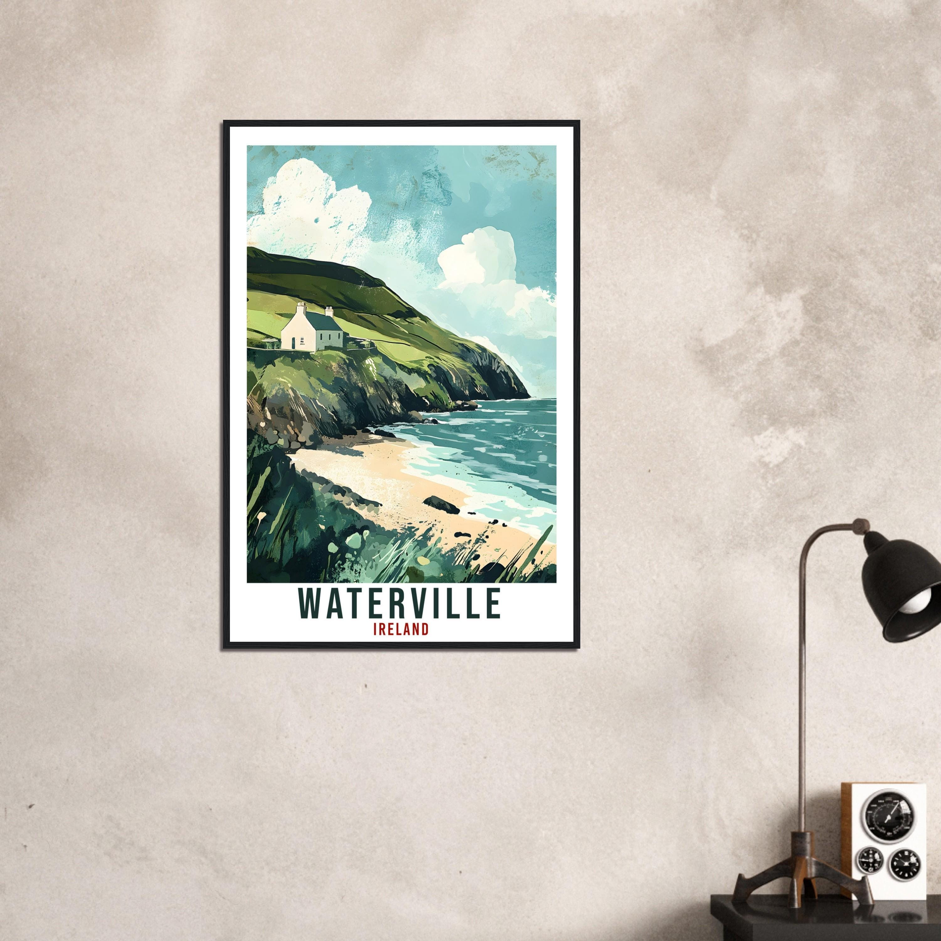 Waterville Travel Print Ireland Home Decor Waterville Wall Art Wall Hanging Art Lover Irish Artwork Travel Poster Waterville Ireland Travel
