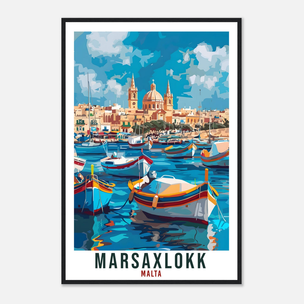 Marsaxlokk Travel Print Malta Wall Art Wall Hanging Home Living Décor Marsaxlokk Gift Art Lovers Gift Malta Artwork Gift Malta Travel Poster