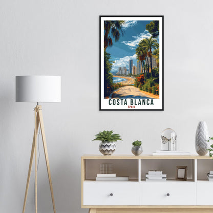 Costa Blanca Travel Print Spain Home Decoration Spanish Coast Wall Art Gift Wall Hanging Art Lover Spain Artwork Costa Blanca Travel Poster