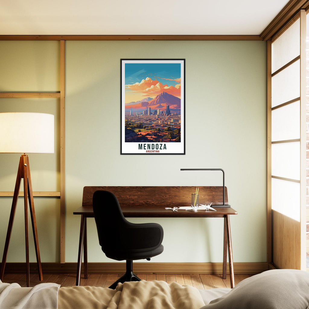 Mendoza Travel Print Wall Art Mendoza Argentina City Landscape Artwork Mendoza Art Gifts Mendoza Travel Poster Argentinian Art Lovers Gift