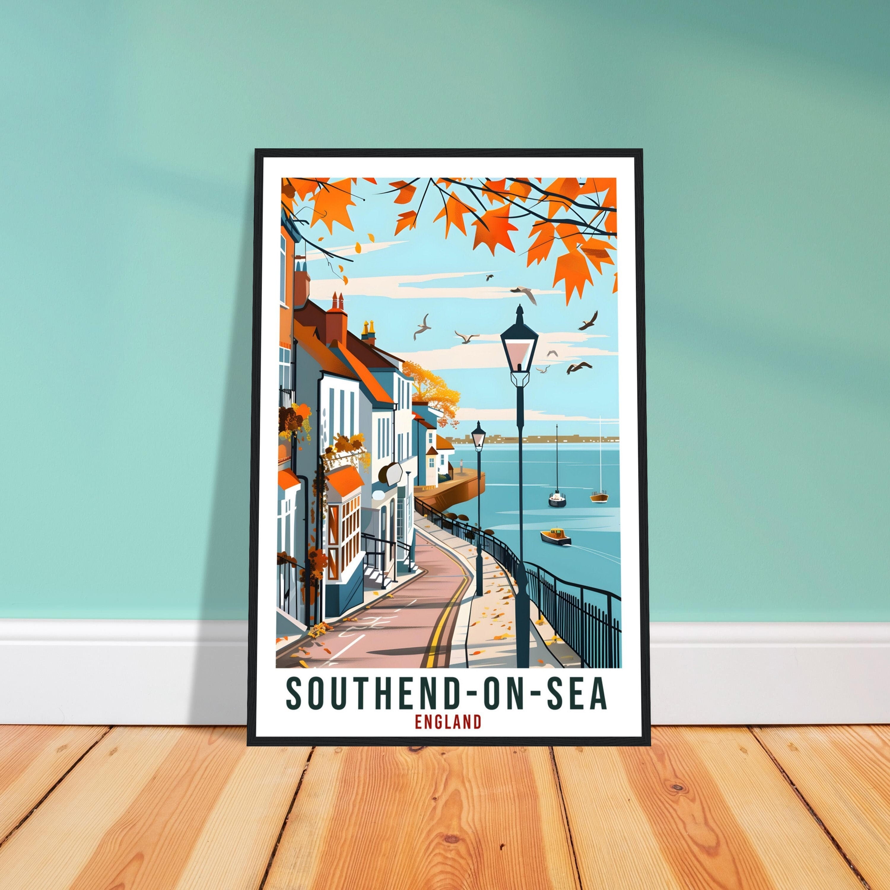 Southend-On-Sea Travel Print Wall Art Wall Hanging Home Living Décor Southend Gift Art Lovers UK Artwork Gift Print England Travel Poster