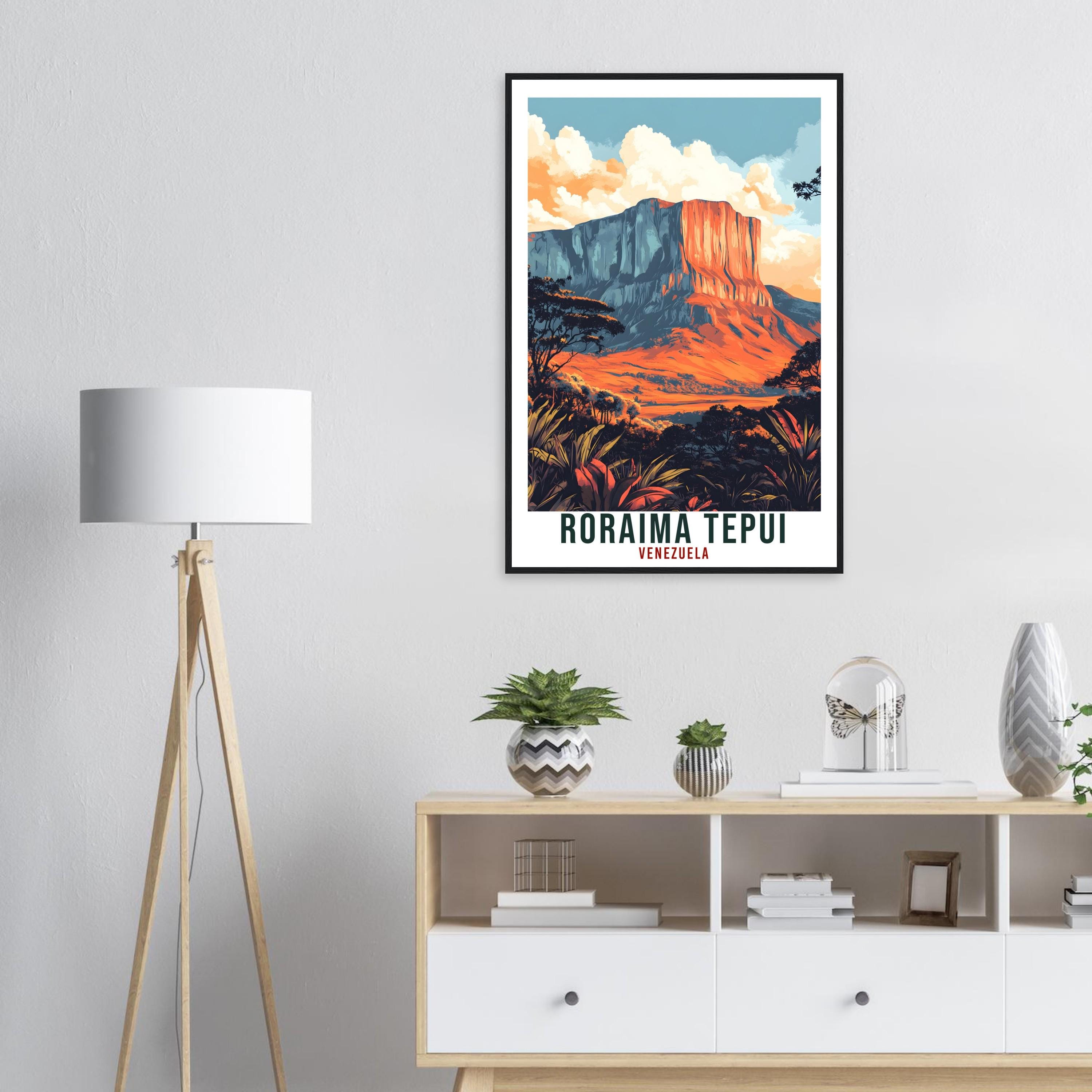 Roraima Tepui Travel Print Venezuela Decor Wall Art Gift Wall Hanging Art Lover Roraima Tepui Venezuelan Artwork Travel Poster Travel Art