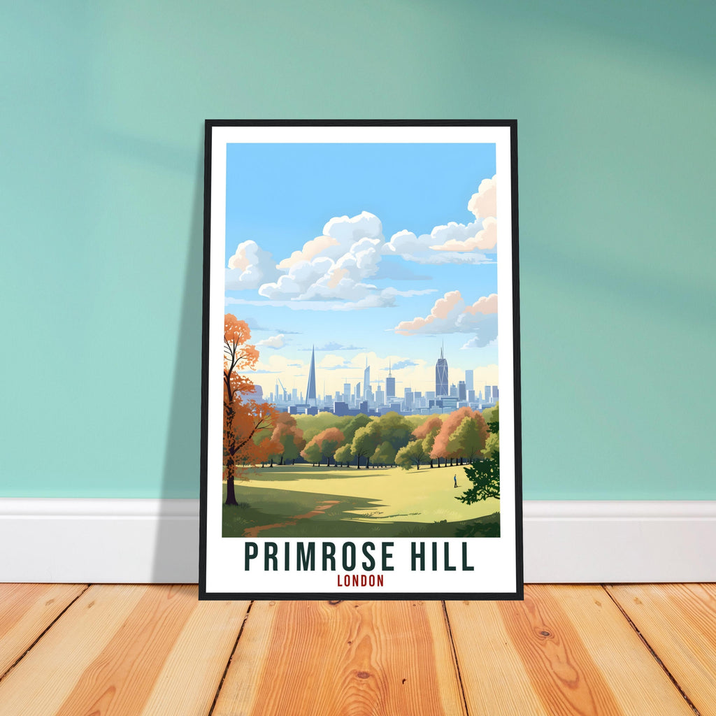 Primrose Hill London Travel Print English Wall Art Wall Hanging Travel Art Gift London Travel Poster London Cityscape Artwork Art Lover Gift