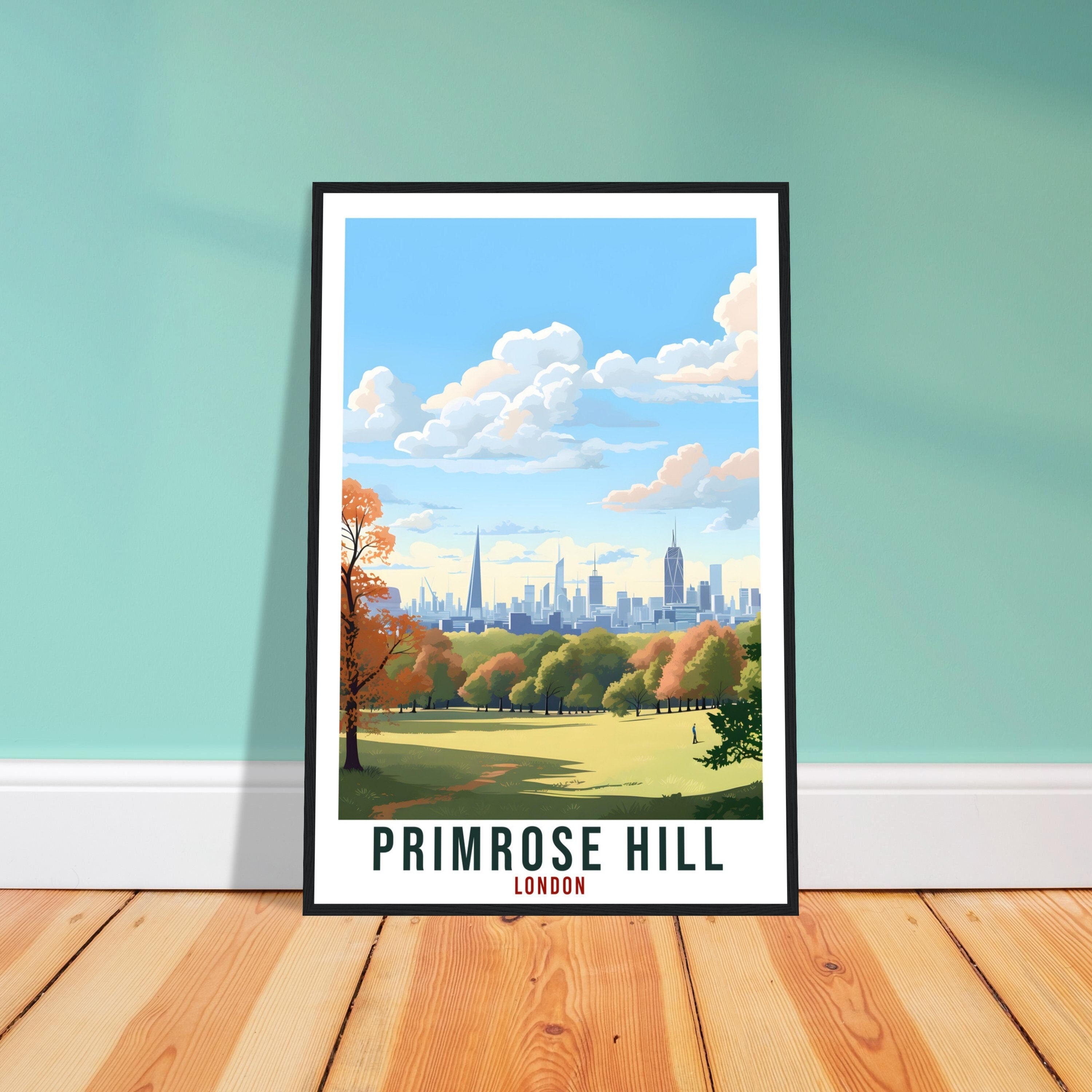 Primrose Hill London Travel Print English Wall Art Wall Hanging Travel Art Gift London Travel Poster London Cityscape Artwork Art Lover Gift