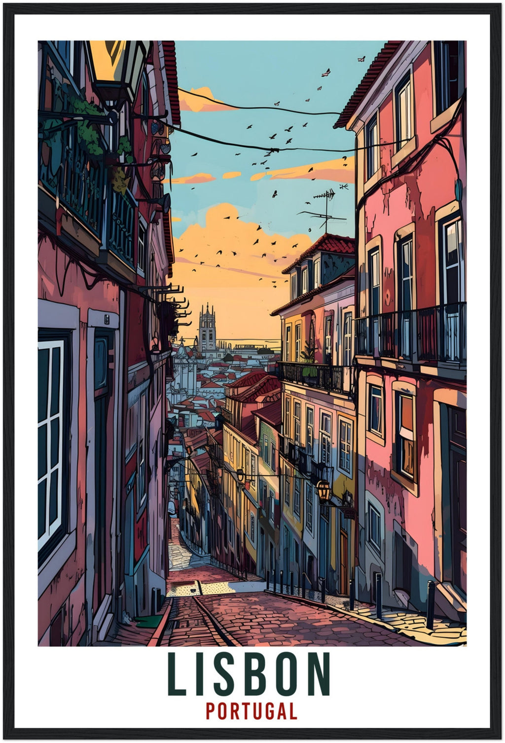 Lisbon Travel Print Wall Art Lisbon Portugal Wall Hanging Artwork Lisbon Art Gifts LisbonTravel Poster Portugal Home Decor Art Lovers Gift
