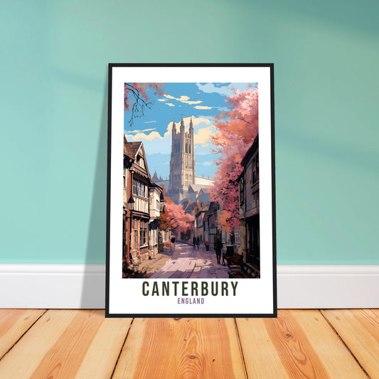 Canterbury Travel Print Home Decor Canterbury England Wall Hanging Canterbury Artwork Gift Canterbury Travel Poster Artwork UK Wall Art