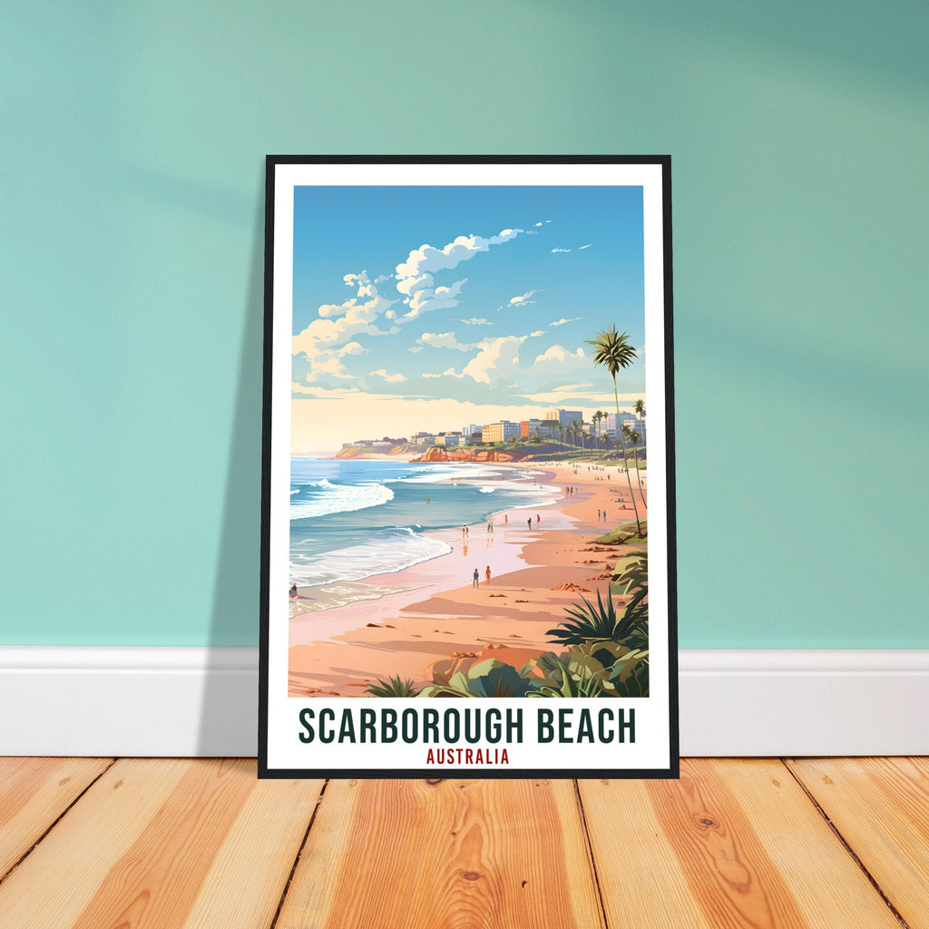 Scarborough Beach Travel Poster Wall Art Scarborough Australia Home Décor Artwork Art Gifts Travel Print Australian Beach Art Lovers Gift