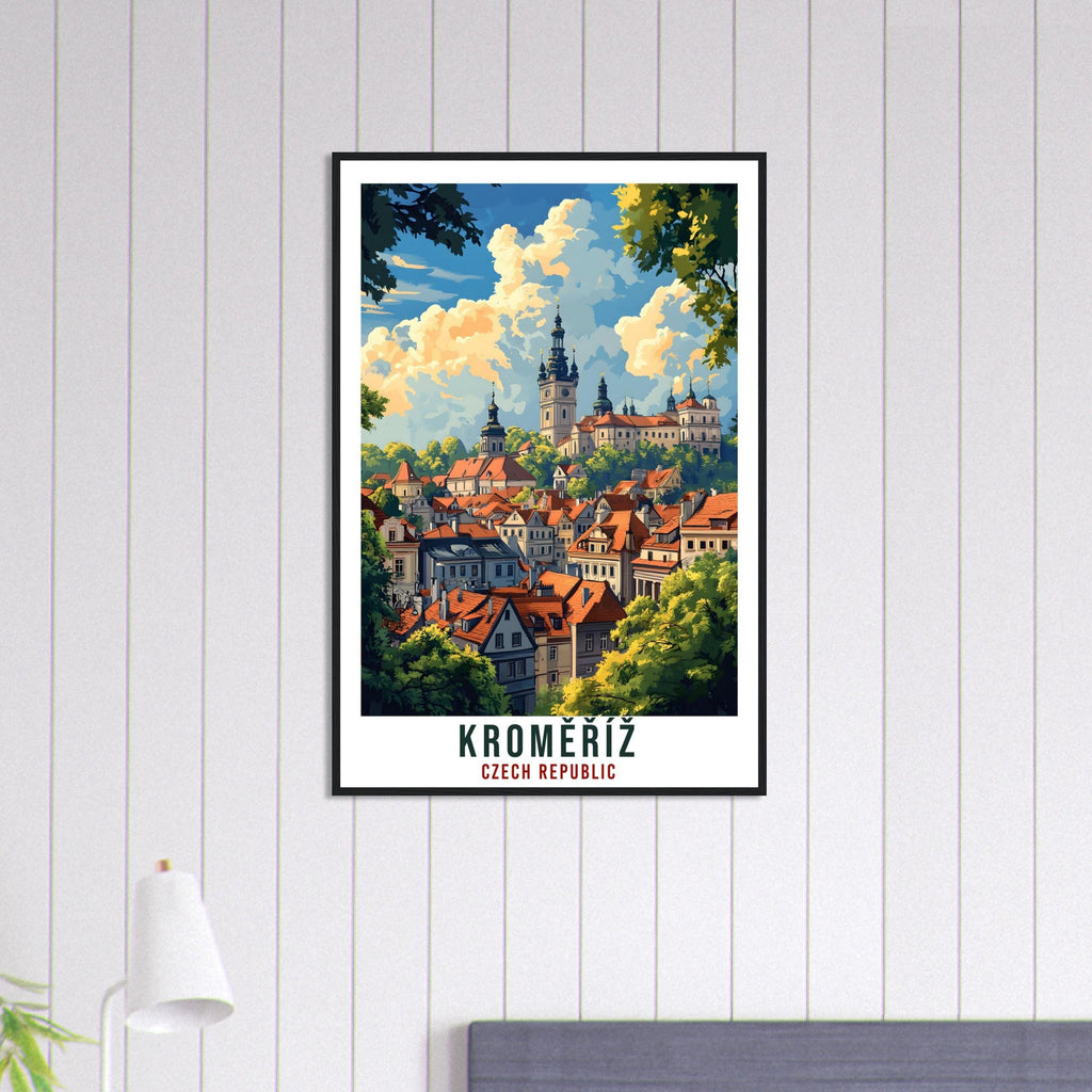 Kroměříž Travel Print Czechia Home Decor Kroměříž Wall Art Gift Wall Hanging Art Lover Kroměříž Czech Republic Artwork Travel Poster Artwork