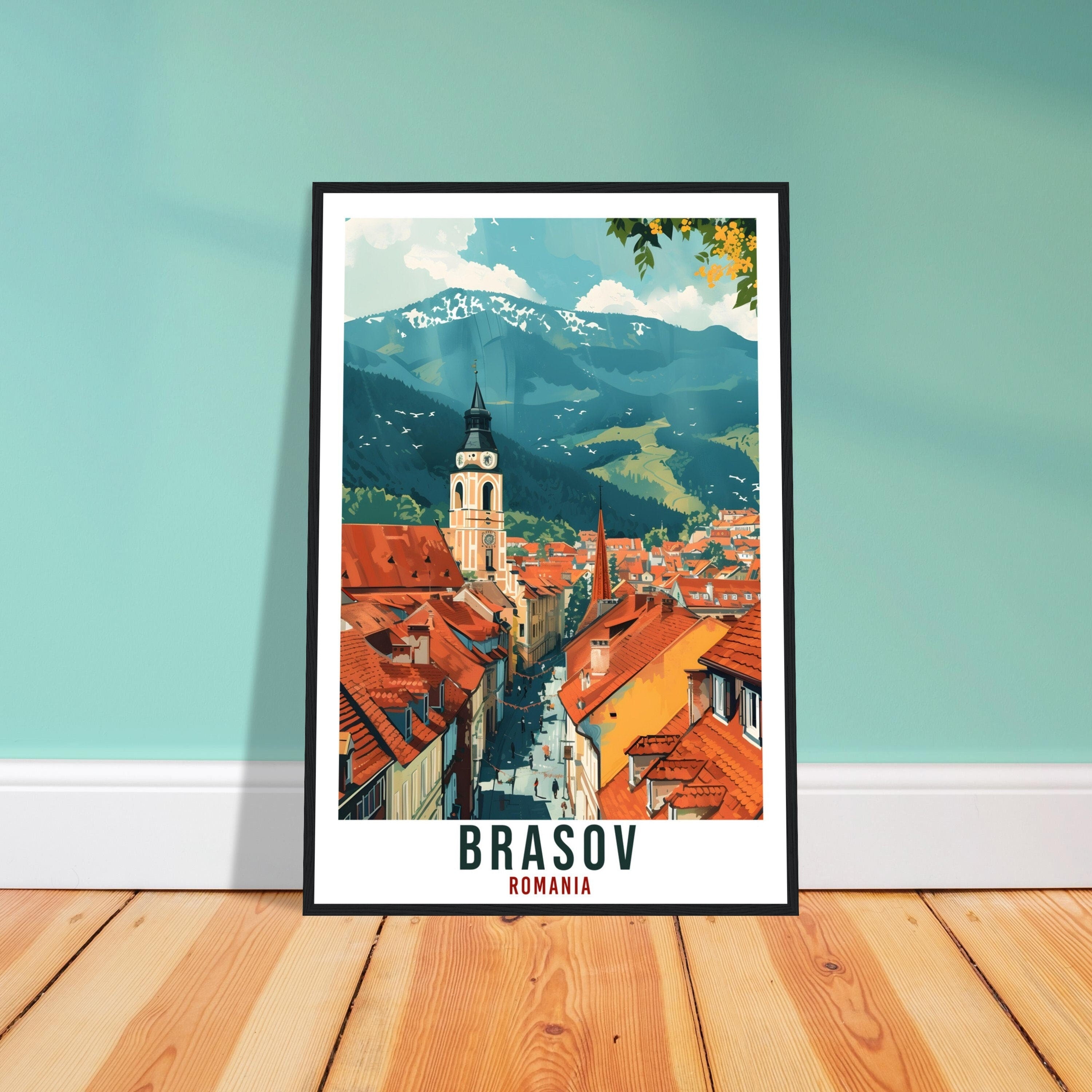 Brasov Travel Print Romania Wall Art Brasov Wall Hanging Home Décor Brasov Gift Art Lovers Romania Artwork Gift Print Brasov Landmark Poster