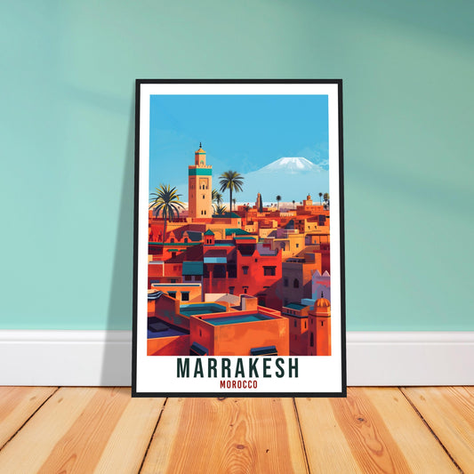 Marrakesh Morocco Travel Print Wall Art Wall Hanging Home Décor Marrakesh Gift Art Lovers Morocco Artwork Gift Print African Landmark Poster