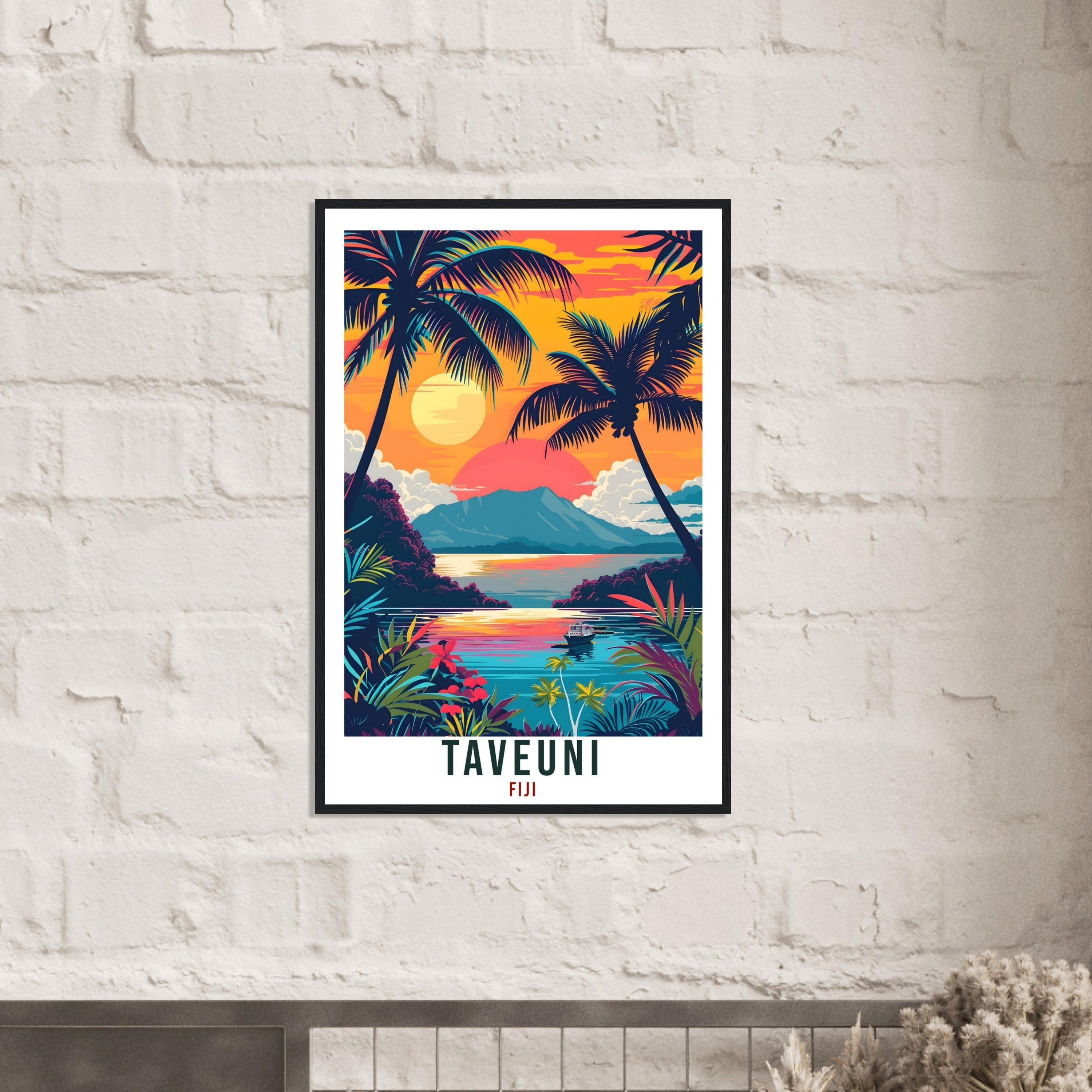 Taveuni Fiji Travel Print Fiji Wall Art Wall Hanging Home Décor Taveuni Gift Fiji Islands Landmark Artwork Travel Art Fijian Travel Poster